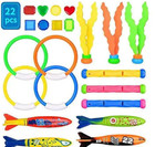 1pack Swimming Pool Diving Toy Set     Torpedoes  Rings   Dolphins For Kids - New