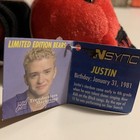 Plush Justin Timberlake Nsync Teddy Bear No Strings Attached Rare-bears Nos Vtg