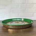 Vintage 1980s Younger s Kestrel Pilsner Lager Metal Beer Tray Green Tin 12    Diam