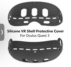 Silicone Vr Shell Protective Cover For Meta Oculus Quest 3 Headset Case Black