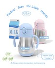 8oz Stainless Steel Insulated Sippy Cup W handles For Toddlers 1-3y  Blue