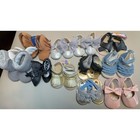Bundle Of Baby Girl Non Walker Soft Shoes Ranging From 0-12 Months 