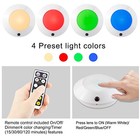  Color Changing Ceiling Light Battery Operated  Dimmable Shower 4 Colors 1 Pack