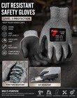 2 Pairs Cut Resistant Work Gloves Level 3 4x42c Grip Safety Anti Cut Durable Xl