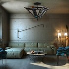    vintage Ceiling Lamp Flush Mount Lighting Fixture Ceiling Light Multicolor New