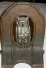 Antique Cast Iron Bronze Architectural Column Post Bradley Hubbard Owl Bookends