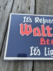 Vintage Walter   s Beer Advertising Sign Paper  Cardboard Baseball Bar Mancave