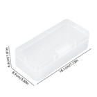 Mini Storage Container Clear Rectangular Organizer Box With Flap Lid Storage Box
