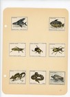 Vintage Set Of 17 Postaco Poster Stamps Insect Animals Fish Cinderella Labels