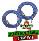 Speakon To 1 4  Male Cables  2 Pack  By Fat Toad   25 Ft Professional Pro Audio