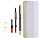 Portable Pocket Metal Fountain Brush Pen With Case  Refillable Flexible Brush   