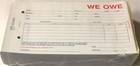 We Owe Forms     Qty 500     Ncr     Sa-1506-3  r76m   