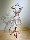 Antique Victorian Woman Figurine Jewelry Holder Necklace Stand Vanity Display