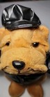 Vtg Dan Dee Biker Bulldog W black Leather Jacket Hat Plush Stuffed Animal 11  