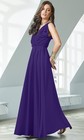 Koh Koh Womens Long V-neck Ruffle Sleeveless Bridesmaid Prom Gown Maxi Dress