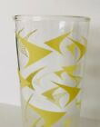 Vintage Yellow Boomerang Mcm Atomic Glass Tumbler Abstract Mid Century Mod Usa