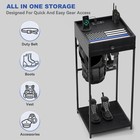 Police Gear Rack With Hooks Charging Station Duty Gear Hanger Storage Organizer