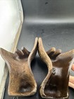 Set Of 2 Matched Cast Iron Claw paw Only Bathtub Flat Feet Ornate Marked