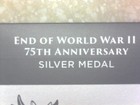 2020 End Of World War Ii 75th Anniversary Silver Medal  Mint Condition