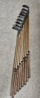 Complete Set Of 9 Antique Vintage Jh Taylor Hickory Irons Tad Moore Shafts