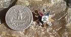 Vintage 10k Yellow   White Gold Order Of The Eastern Star Stone Masonic Pin