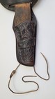 W l  Deweese Houston Texas Floral Tooled Leather Holster   Western Ammo Belt Rig