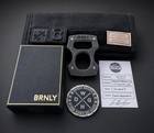 Very Rare Burnley Brnly Random Damascus   Titanium W glow Liner Contra Cypop