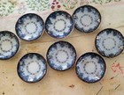 8 Set Flow Blue Butter Pat Dish  Dishes Alfred Meakin 3       England