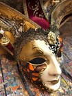 Venetian Jester Mask - Hand Drawn And Decorated - Joker Mask By