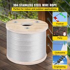 Uimoso 3 16  Stainless Steel Wire Rope Cable 7x19 250 Ft Cable Railing 304