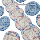 Evezbeadz Quilted Table Runner 8 Placemats Set Double Wedding Ring Cottagecore
