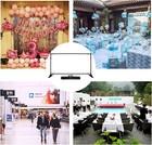 10x8ft Retractable Banner Stand Step   Repeat Stand Backdrop Banner Adjustable