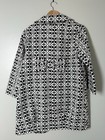 Adrienne Vittadini Coat Black And White  Classic Vintage Style  Size 8