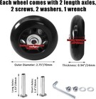 Luggage Wheels Replacement 70x24mm Rubber Suitcase Repair Kit