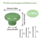 Octinpris Green Knobs For Dresser 10 Pack Ceramic Green-10pack  Green-10pack