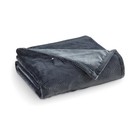 Brookstone King Heated Micro Herringbone Blanket Gray