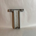 Vtg Art Deco Aluminum 3-d Advertising Sign Letter  t  Architectural Salvage 6   