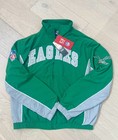 Nfl Philadelphia Eagles Kelly Green Grey Windbreaker Full Zip Track Jacket Sz L