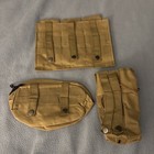 Military Style Molle Pouch Lot Of 3- Brand New  No Packaging  Mud brown coyote