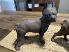 Pair 8lb Antique Cast Iron Boston Terrier French Bulldog Doorstops Hubley Style