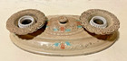 Victorian Antique Light Fixture Brass 12x6 Ceiling 2 Bulb Art Deco