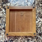 Vintage Heartland Village Ceramic Tile Kitchen Trivet Set In Wood Base