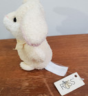 Russ Berrie Luv Pets Plush Bunny Rabbit Cream Pink Mini 3  Beanie Bow Tag On