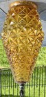 Vintage 13  Mcm Ef Light Hanging Glass Swag Lamp Flame Finial Mid Century Modern