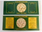 6 Different   Vintage Mushrooms Can Labels
