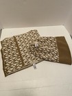 Michael Michael Kors Beige   White Set Mk Logo Beanie Hat   Reversible Scarf