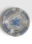 Vintage Mcm Anheuser Busch Bavarian Beer Glass Ashtray With Blue Print Eagle 5 