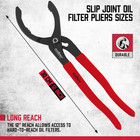 12  Adjustable Oil Filter Pliers  Adjustable Oil Filter Wrench Removal Tool  red