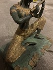 Oriental Bronze Man In Gold Royal Dress  With Flute
