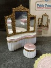 Vintage Lot Ideal Petite Pink Princess Dollhouse Bedroom Furniture Boxes Read